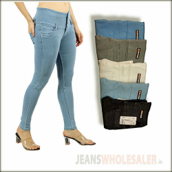 Women High Waist Dusty Colour Jeans