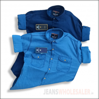 Buy Lukkari 2 Pockets Men Denim Shirts 