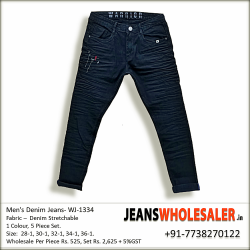 Men's Regular Black Denim Jeans