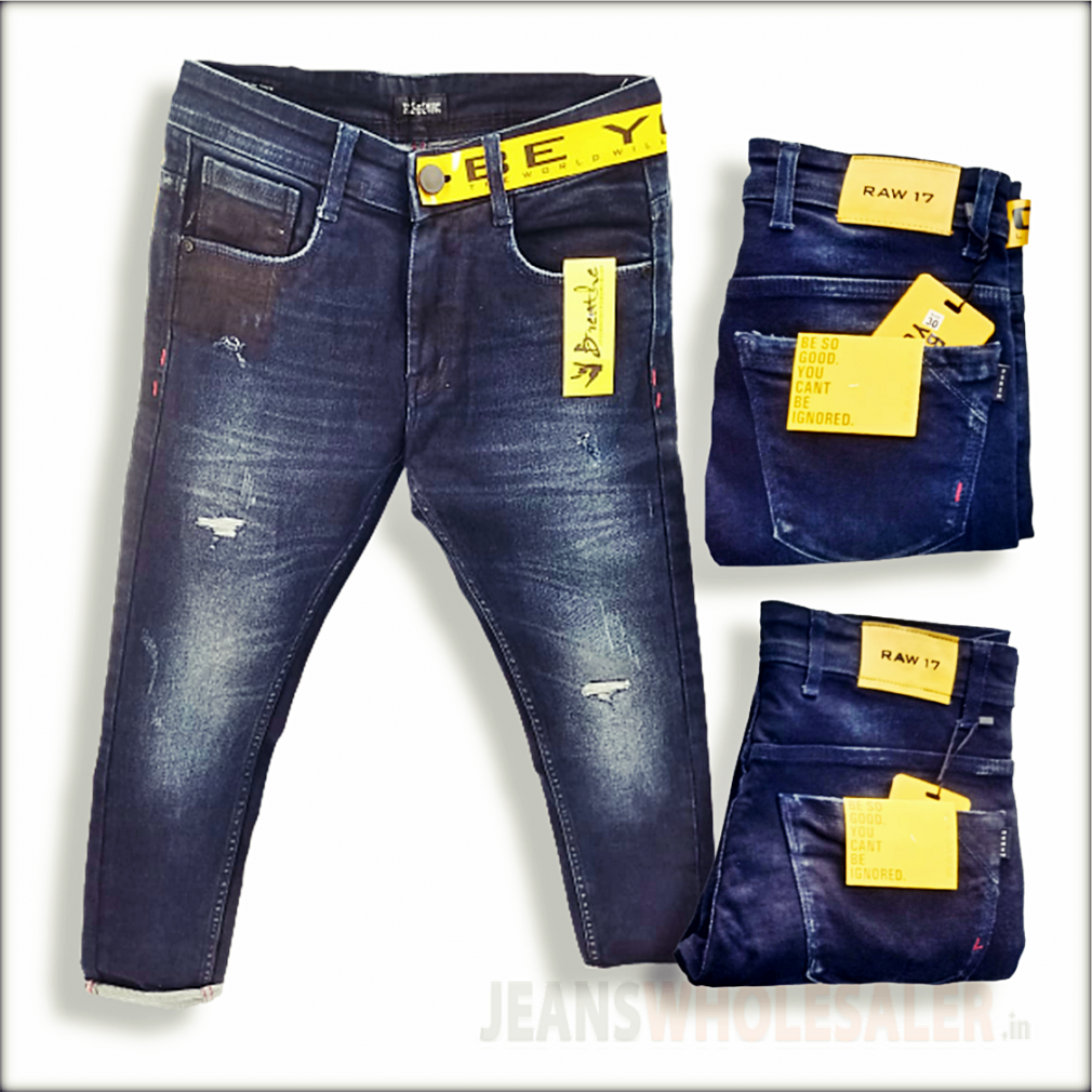 Buy Damage Jeans Men's Style online Blue Jeans wholesale rs. in india.