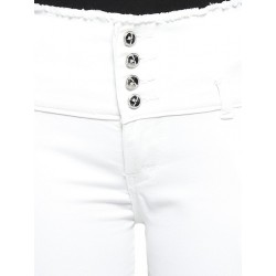 Women High Waist White Jeans BD5004