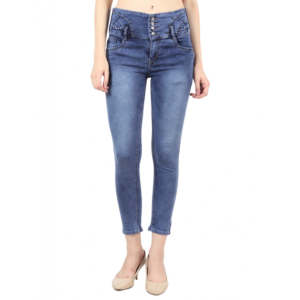 Buy DVG Wholesale Women 4 Button Denim Jeans in india