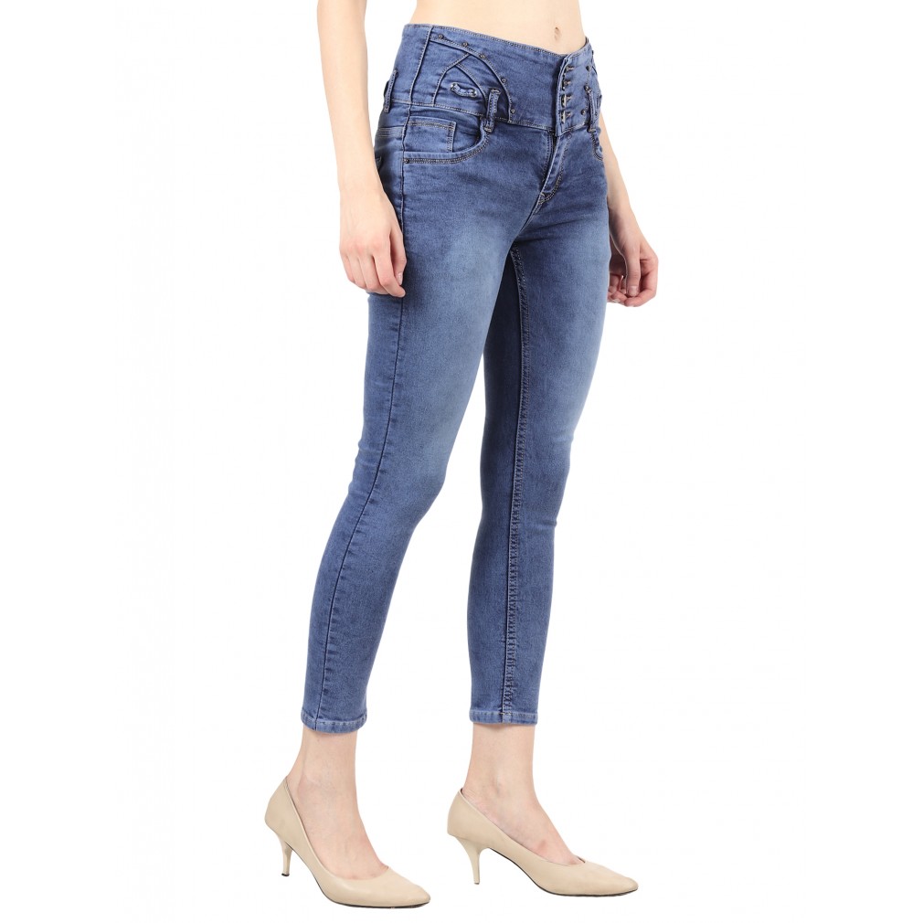Buy DVG Wholesale Women 4 Button Denim Jeans in india
