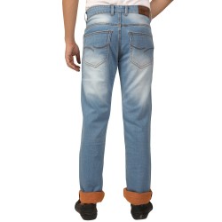 Dnim Vistara Men's Ice Blue Torn Jeans