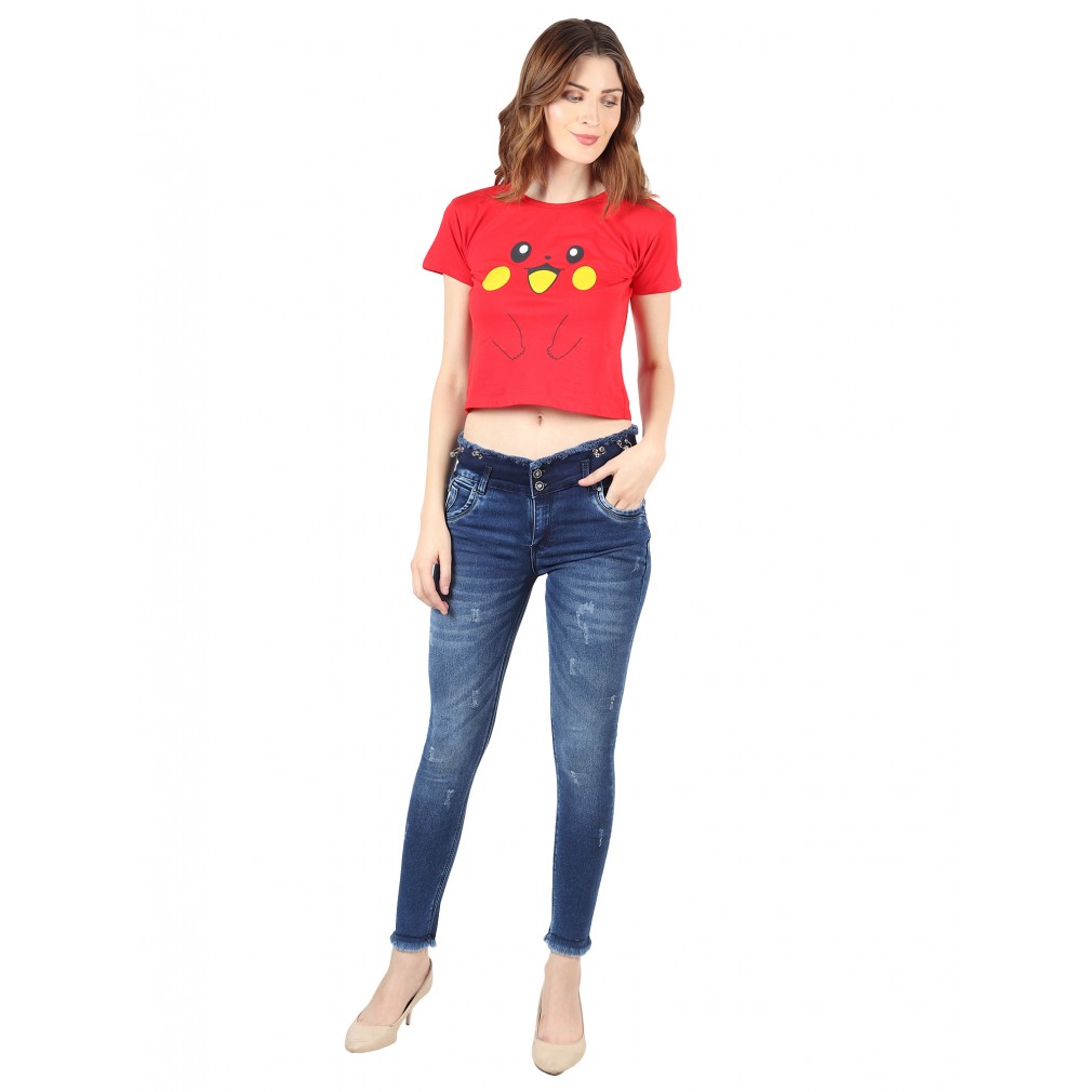 Buy DVG Wholesale B2B Women Skin Fit Three Button designer Jeans in india