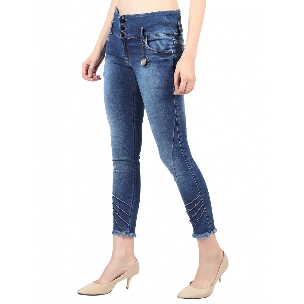 Buy Wholesale DVG Women Black Slim Fit High Rise Clean Look Jeans in india