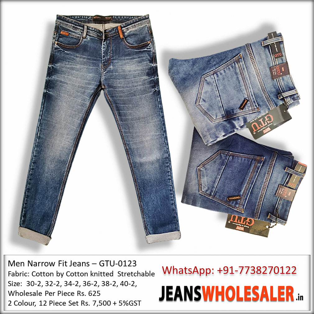 Buy Wholesale Men Blue Regallo Skinny Fit Light Fade Stretchable Jeans
