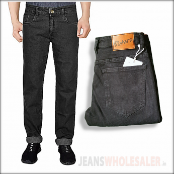 Denim Vistara Men Black Clean Look Stretchable Jeans DV0790