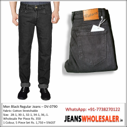 Denim Vistara Men Black Clean Look Stretchable Jeans DV0790