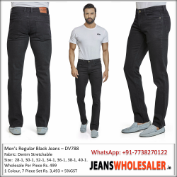 Denim Vistara Men Black Slim Fit Stretchable Jeans