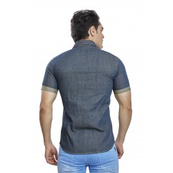 Wholesale Men's Half Sleeve Denim Shirt RS7006