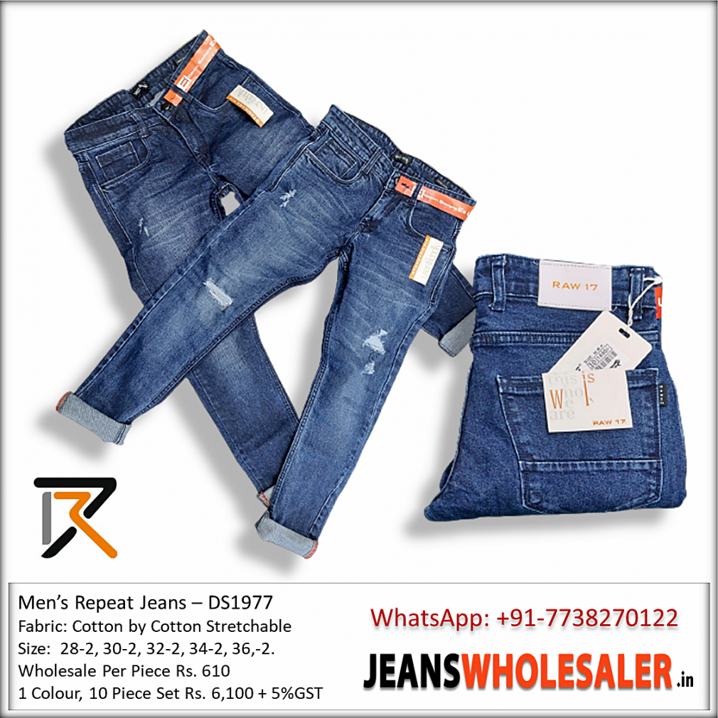 Buy RAW-17 Mens Ankle Damage jeans Wholesale Price in india.