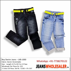 Boys Mid-Rise Stretchable Jeans