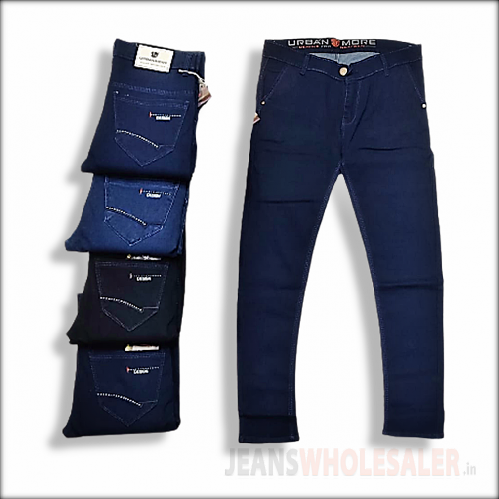 2023 Autumn New Men's Sky Blue Slim Stretch Jeans Classic Style Fashion  Casual Denim Pants Male