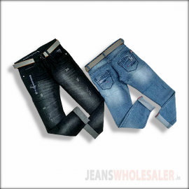 Boys Blue and Black Colour Jeans Wholesale LKB1005