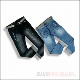 Boys Blue and Black Colour Jeans