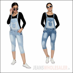 Women Slim-Fit Denim Dungarees DNO3388