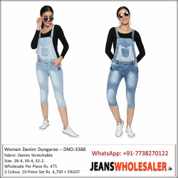 Women Slim-Fit Denim Dungarees