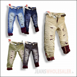Boys Dusty Colour Damage Jeans