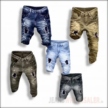 Boys Dusty Colour Damage Jeans