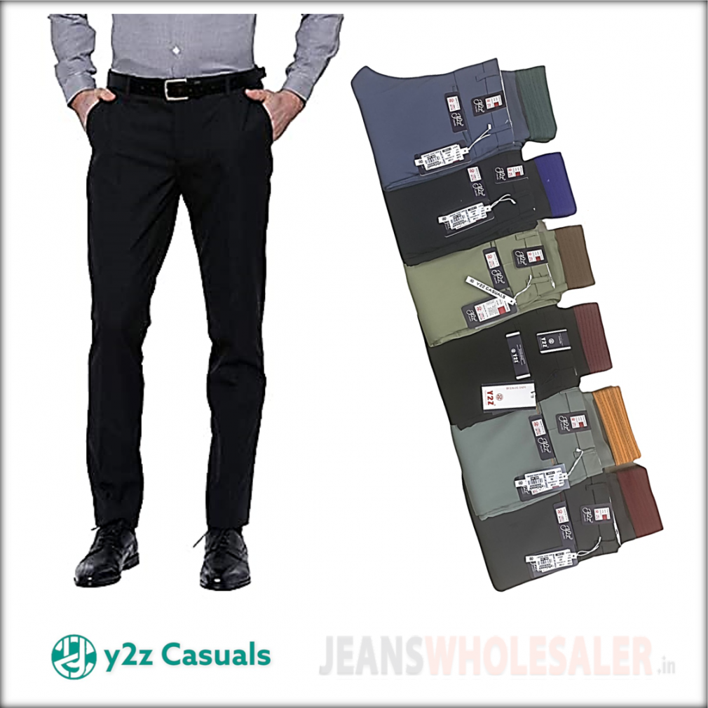 Buy Jet black Trousers & Pants for Men by NETPLAY Online | Ajio.com