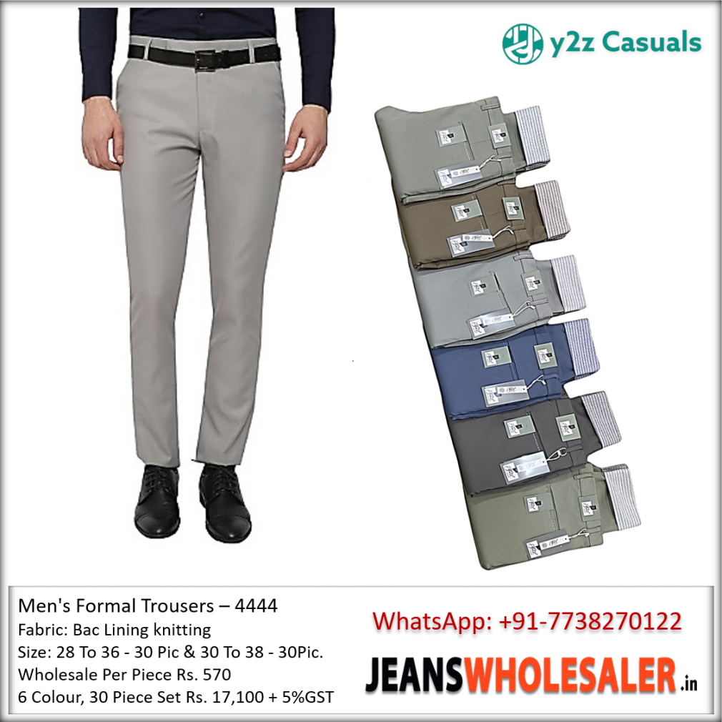 Buy Men Casual Trousers  Regular Fit  Cotton  67 Off