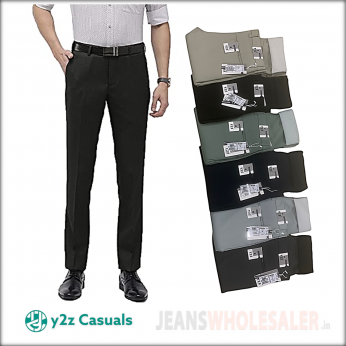 Mens Cotton Regular Fit 6 Colour Trouser Set. B2b Wholesale Rs 399.