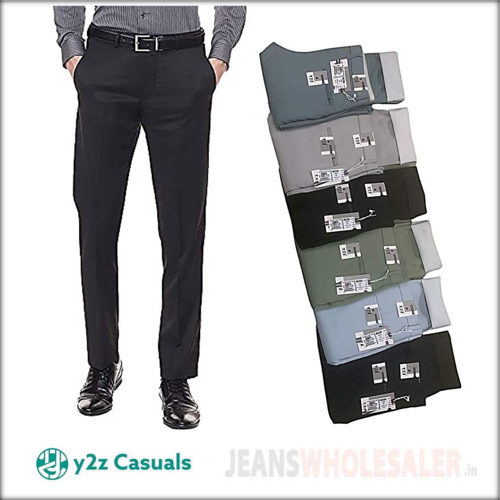 Mens Trousers Formal Dress Pants Cotton Blend Business Suit Straight Leg  New | eBay