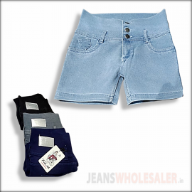 Women Damage Denim Shorts