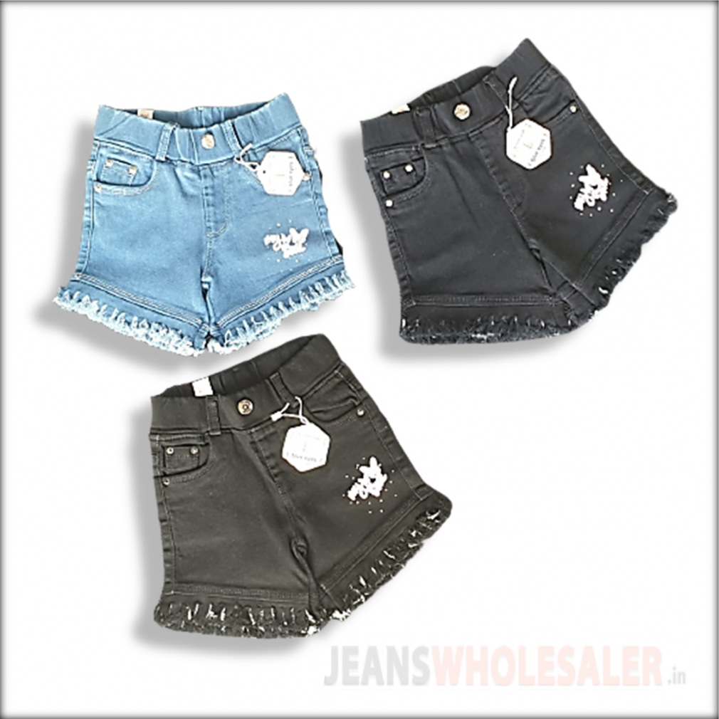 Buy Wholesale DVG Girls Denim shorts - Jeans shorts for Kids