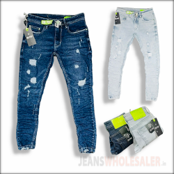 Men Skinny Fit Damage Jeans