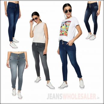 Women 4 Button Jeans Wholesale D-NO-104