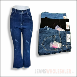 Wholesale High-Rise Flared Jeans For Women LB0063