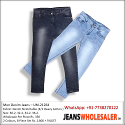 Men Black & Sky Blue  Jeans