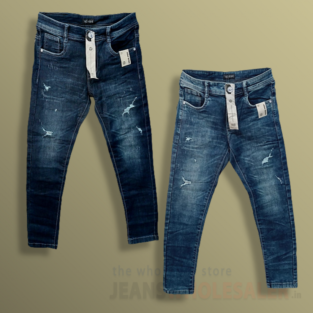 Mens Casual Ripped Mesh Denim Ankle Jeans Pants Skinny Slim Fit Trousers  Jogger | eBay