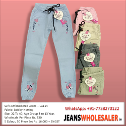 Girls Dusty Embroidery jeans