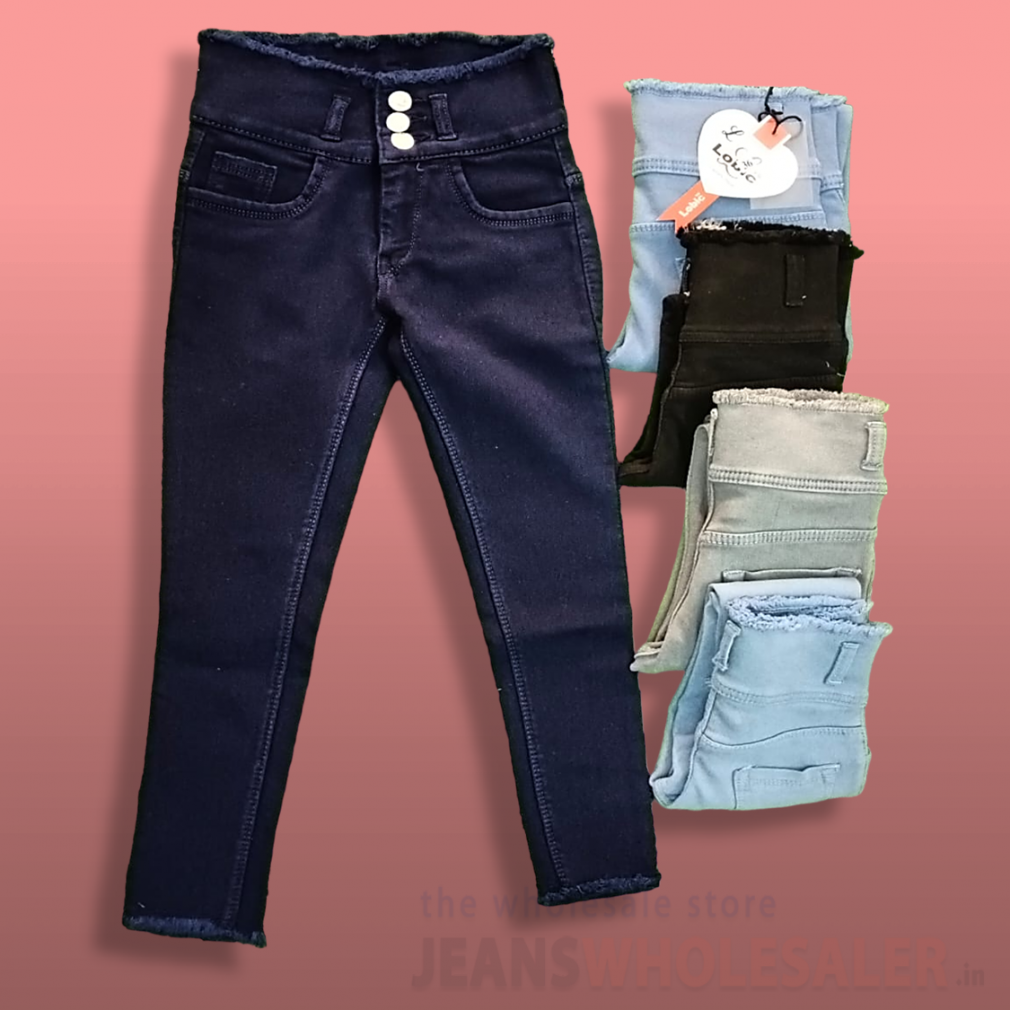Girls Bright Blue High Waist Hallie Super Skinny Jeans | New Look