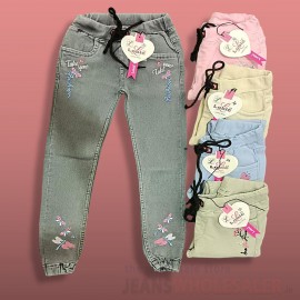 Girls Embroidery Dusty Colour jeans