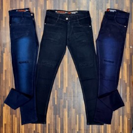Men Knitting Damage Jeans