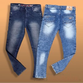 Men Dobby Dusty  Jeans