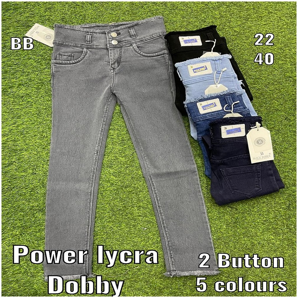 Buy Green & Grey Elastic Waist Boys Jeans – Mumkins
