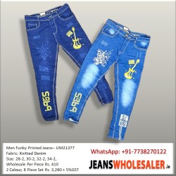 Men Funky Printed Jeans