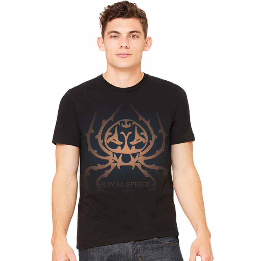Royal Spider Black T-Shirts For Men's - jeanswholesaler