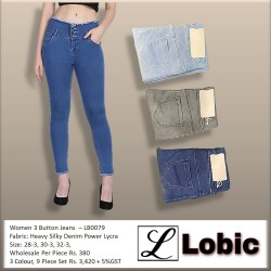 Women 3 Button jeans