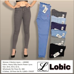 Women 3 Button jeans