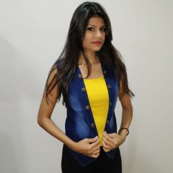 Denim Vistara denim jacket sleeveless For Women's