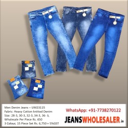 Men Cotton Knitted  Jeans