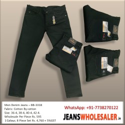 Men Big Size Black Jeans