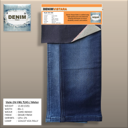 Poly Knitted Denim Fabric 13-Oz