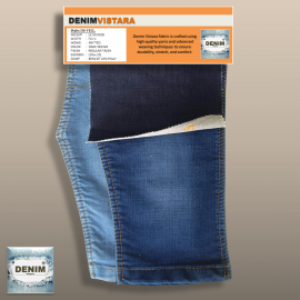 Poly Knitted Denim Fabric 13-Oz